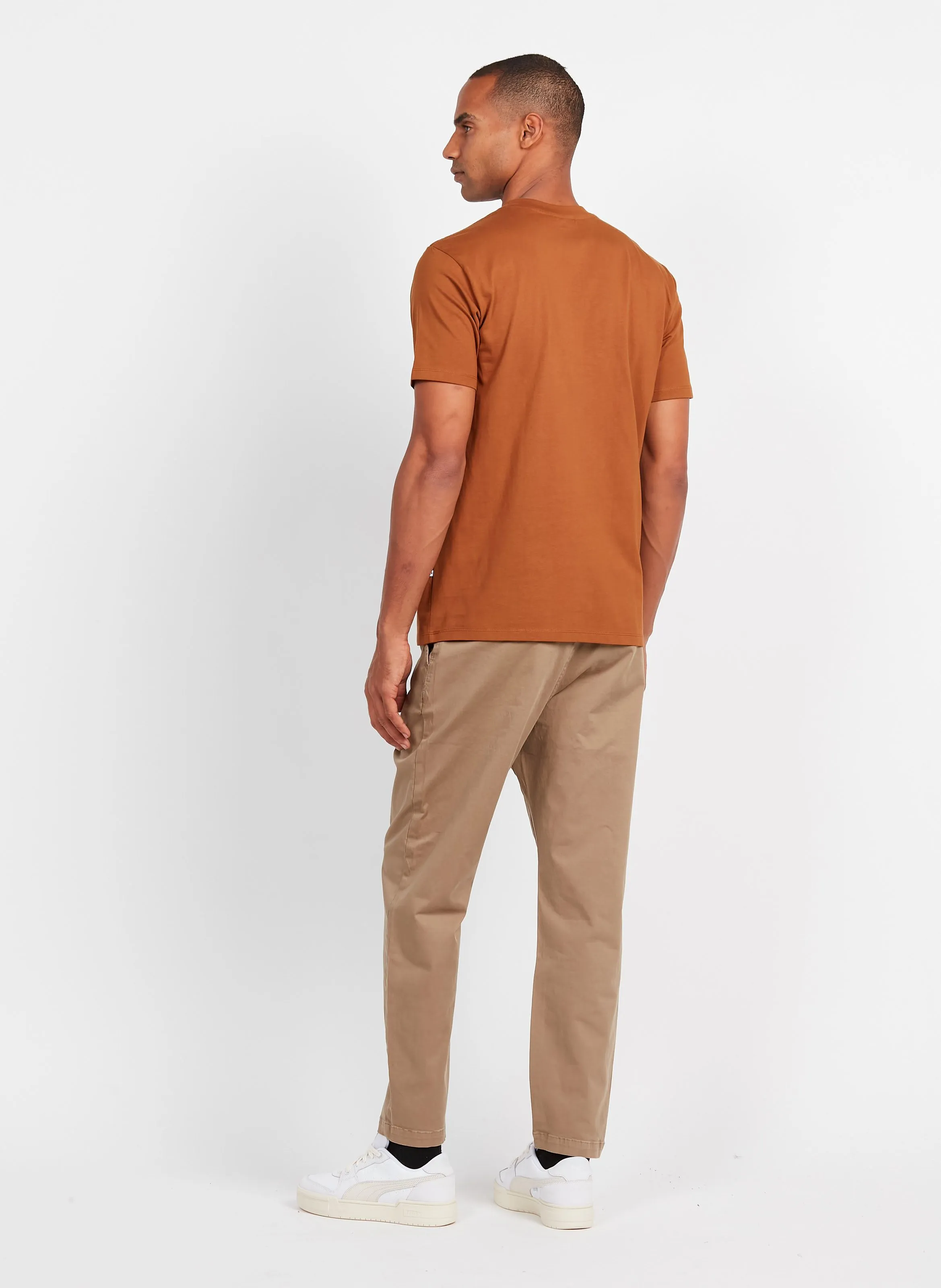 WIZZA  PANTALóN RECTO DE MEZCLA DE ALGODóN EN MARRON