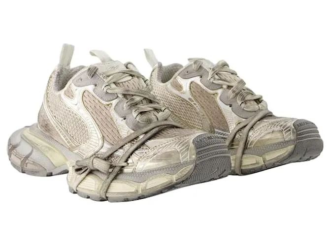 ZAPATILLAS 3XL  BALENCIAGA  MALLA  HUEVO CASTAñO BEIGE 