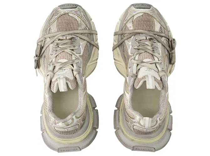ZAPATILLAS 3XL  BALENCIAGA  MALLA  HUEVO CASTAñO BEIGE 