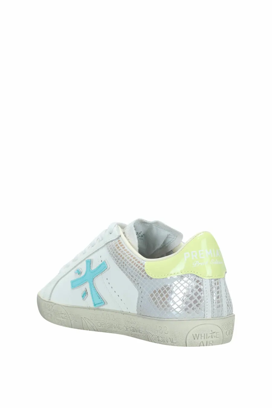 Zapatillas blancas con plateado efecto espejo 
