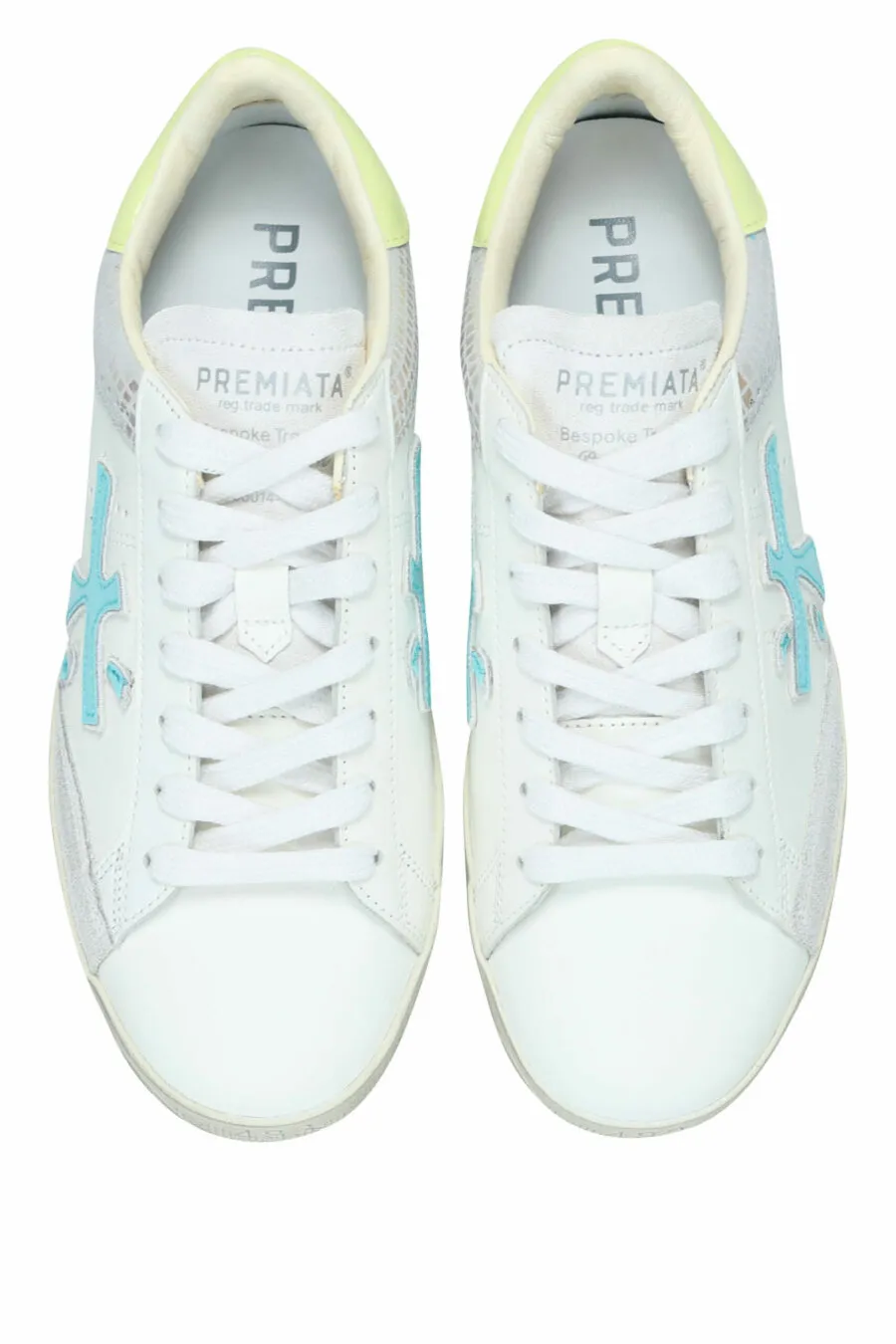 Zapatillas blancas con plateado efecto espejo 