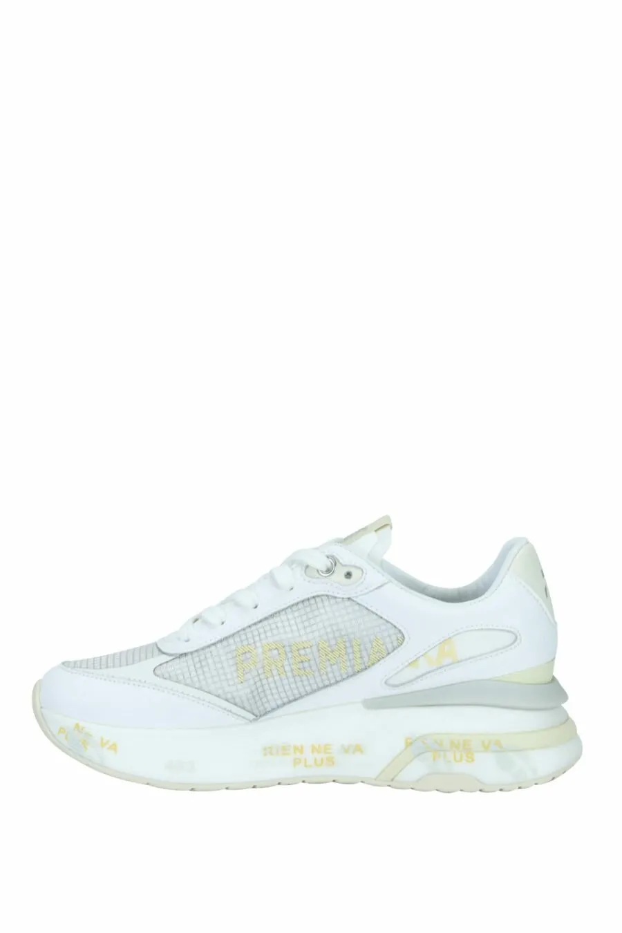 Zapatillas blancas con plateado y plataforma 