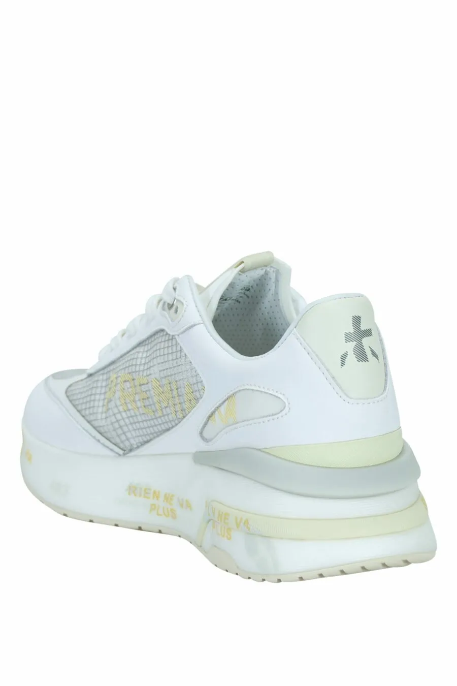 Zapatillas blancas con plateado y plataforma 