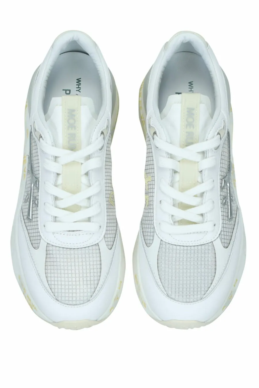 Zapatillas blancas con plateado y plataforma 