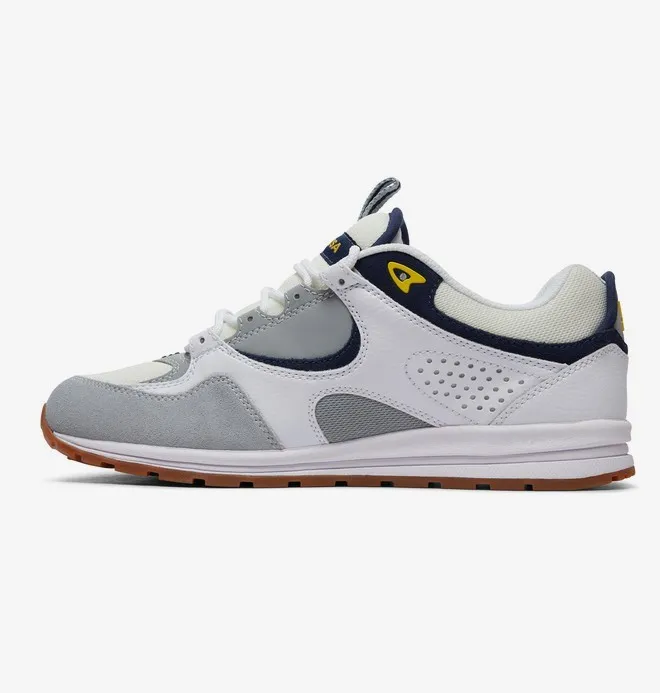 Zapatillas de cuero y gamuza DC SHOES para hombre KALIS LITE White/grey/yellow Ref. ADYS100281 blanca/gris/amarilla