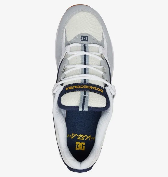 Zapatillas de cuero y gamuza DC SHOES para hombre KALIS LITE White/grey/yellow Ref. ADYS100281 blanca/gris/amarilla
