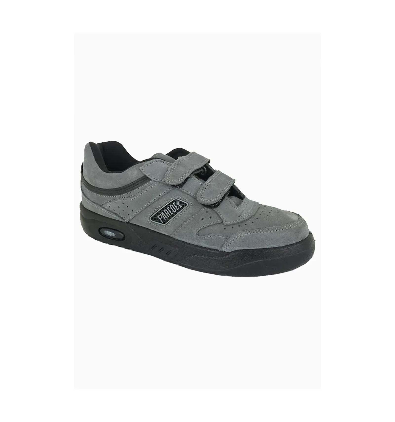 Zapatillas Ecológico Gris Serraje Velcro Paredes