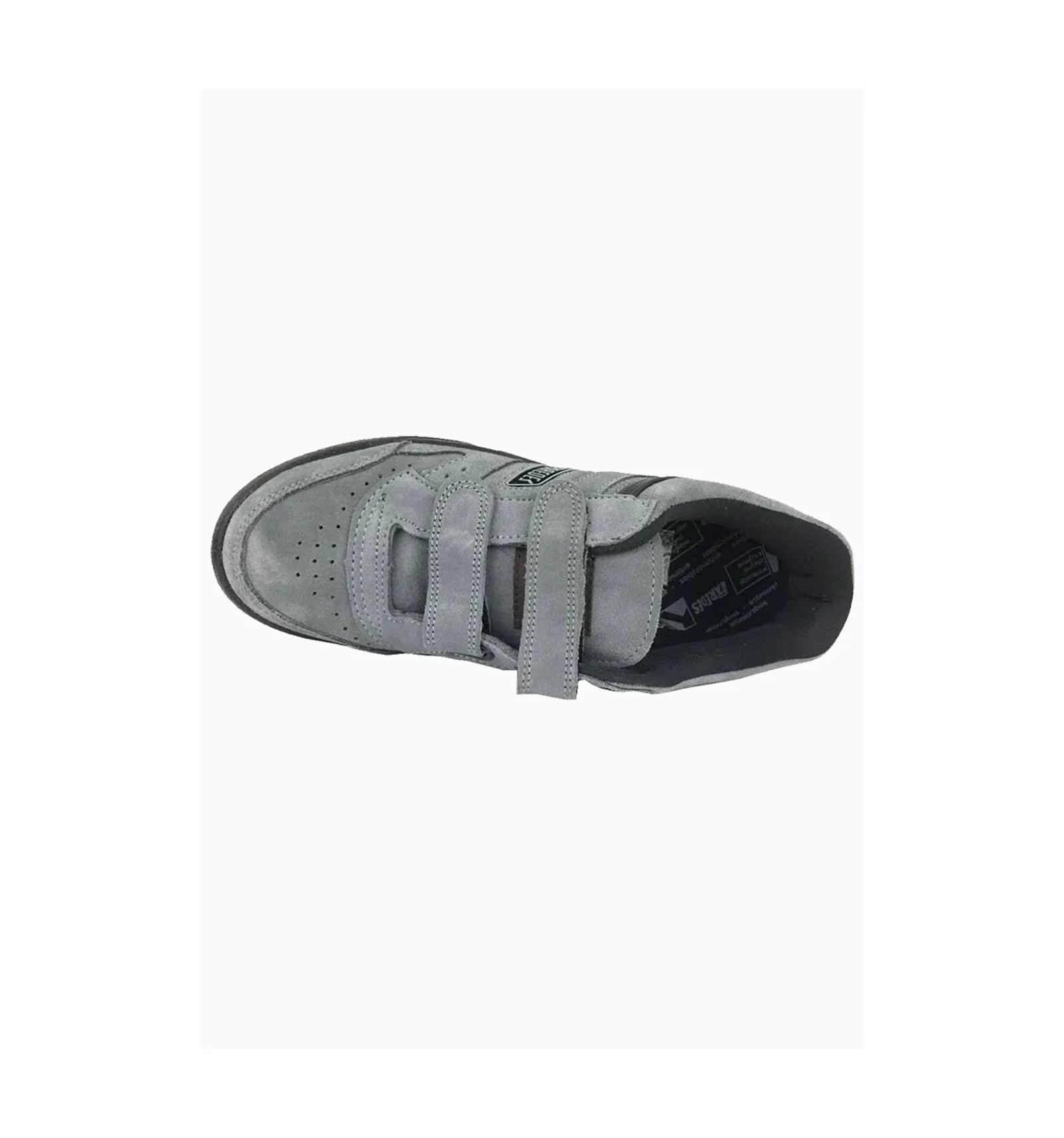 Zapatillas Ecológico Gris Serraje Velcro Paredes