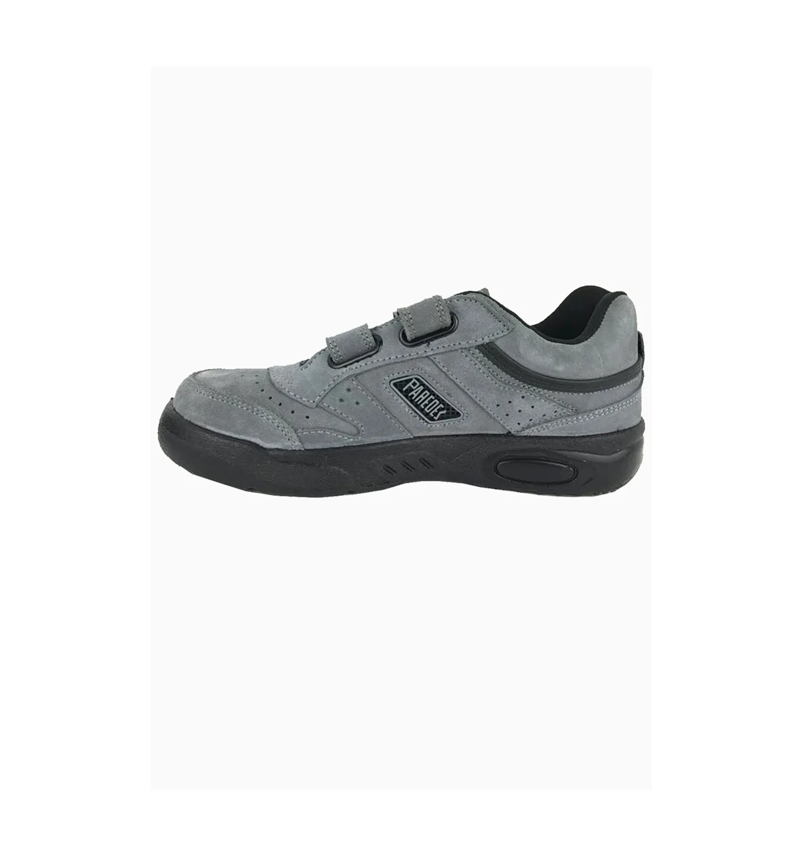 Zapatillas Ecológico Gris Serraje Velcro Paredes