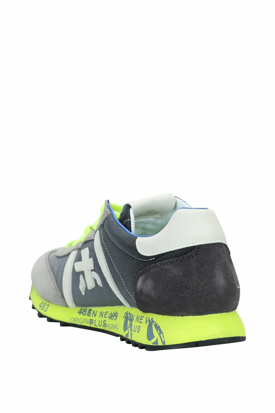 Zapatillas negras en degradé con verde lima 