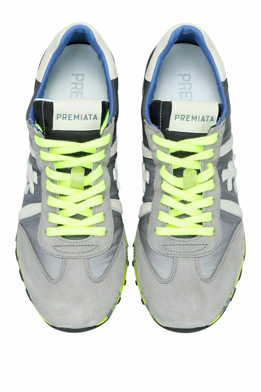 Zapatillas negras en degradé con verde lima 