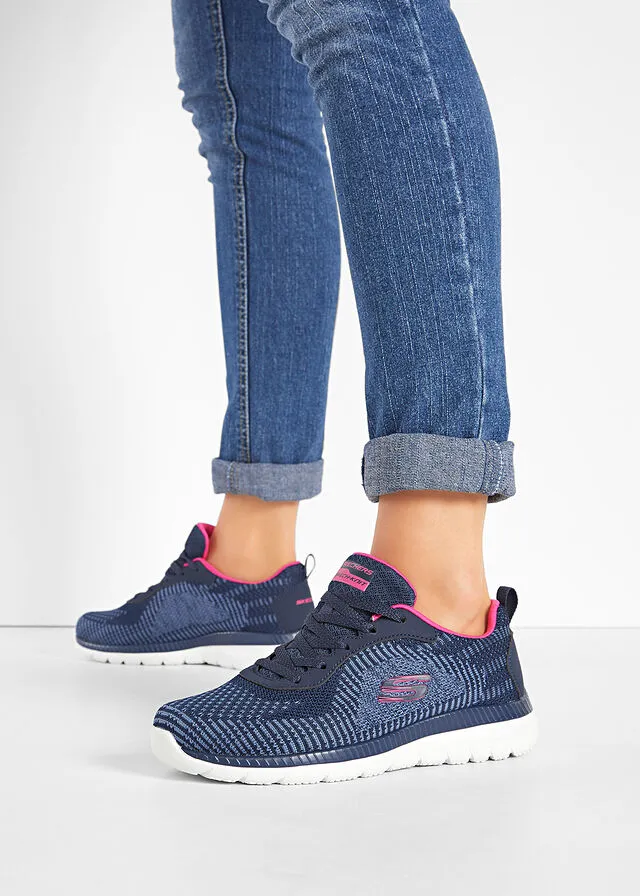 Zapatillas Skechers con espuma viscoelástica Azul marino/rosa
