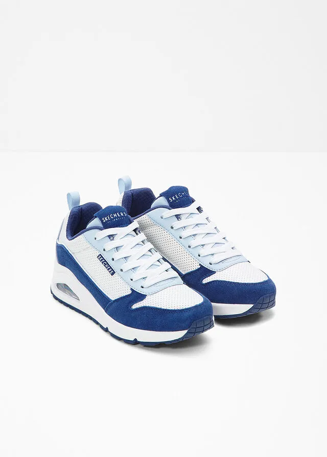 ZAPATILLAS SKECHERS CON ESPUMA VISCOELáSTICA BLANCOAZUL