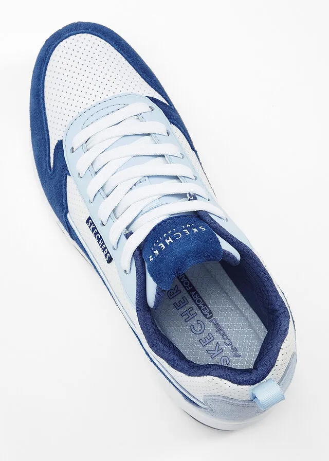 ZAPATILLAS SKECHERS CON ESPUMA VISCOELáSTICA BLANCOAZUL