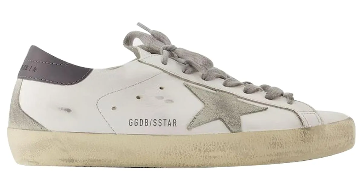 ZAPATILLAS SUPER STAR  GOLDEN GOOSE DELUXE BRAND  PIEL  BLANCO 