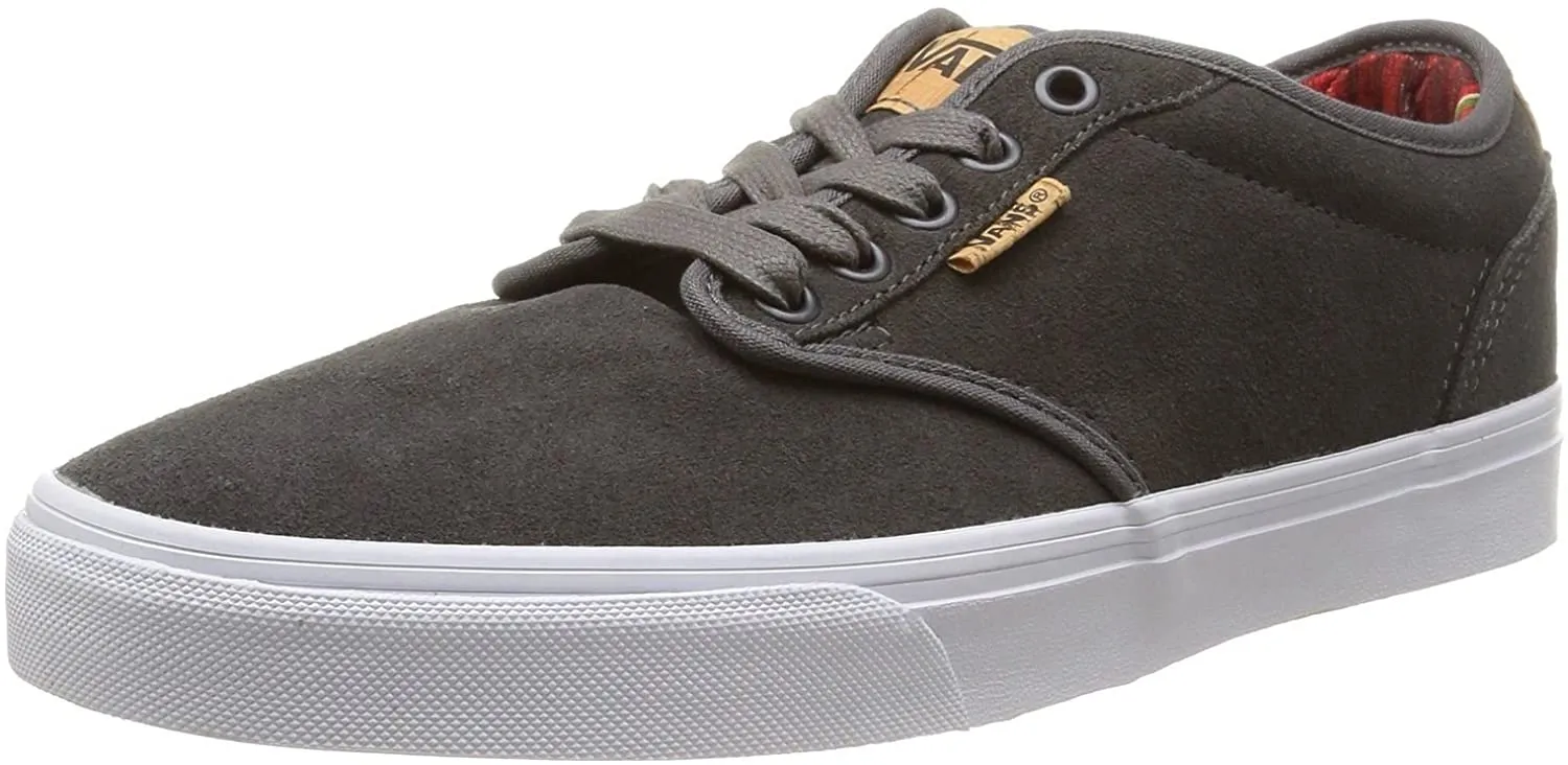 ZAPATILLAS VANS SKATE CONFORTABLES CHICO/NIñO ATWOOD DELUXE (SUEDE) PEWTER/BLANKET MOD. VN00 ZSTGUS GRIS ANTE Y TEXTIL