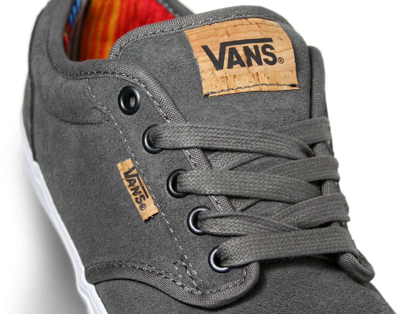 ZAPATILLAS VANS SKATE CONFORTABLES CHICO/NIñO ATWOOD DELUXE (SUEDE) PEWTER/BLANKET MOD. VN00 ZSTGUS GRIS ANTE Y TEXTIL