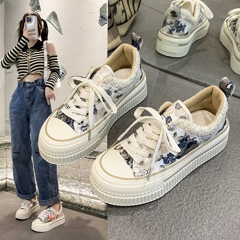 Zapatos casuales de diseñador, zapatillas de cuero de diseño de diseño femenino zapatos deportivos de moda