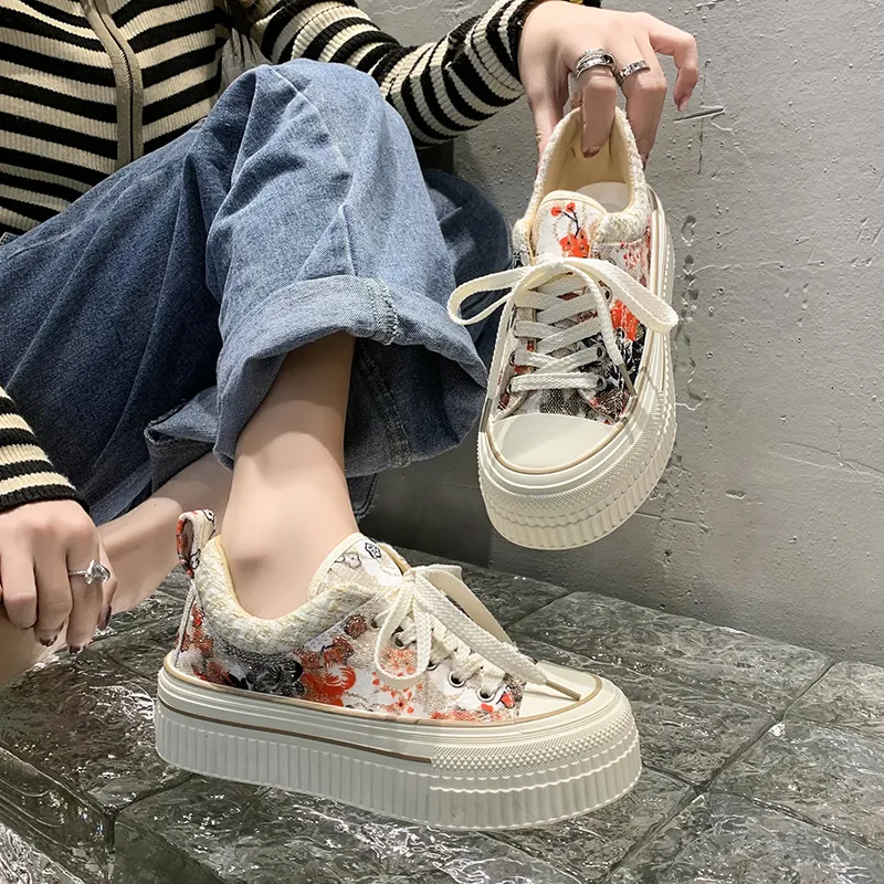 Zapatos casuales de diseñador, zapatillas de cuero de diseño de diseño femenino zapatos deportivos de moda