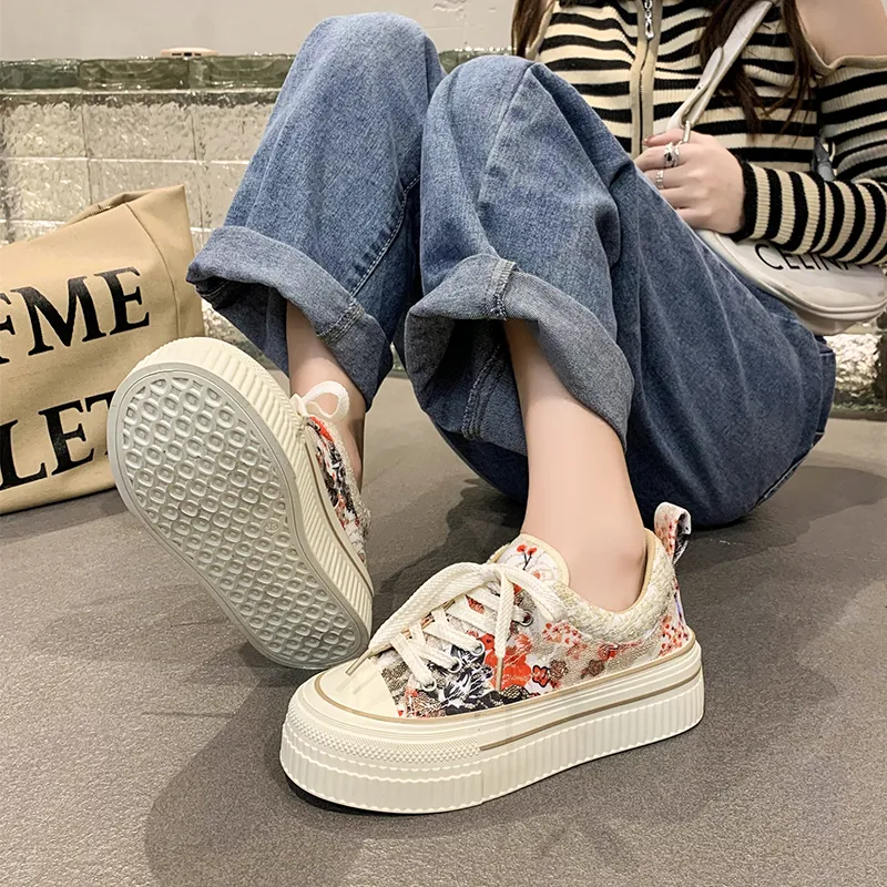 Zapatos casuales de diseñador, zapatillas de cuero de diseño de diseño femenino zapatos deportivos de moda