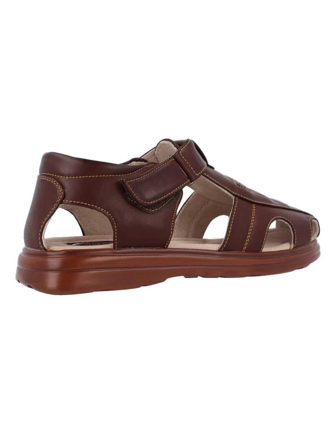 ZAPATTU  SANDALIA CANGREJERA VELCRO MARRóN
