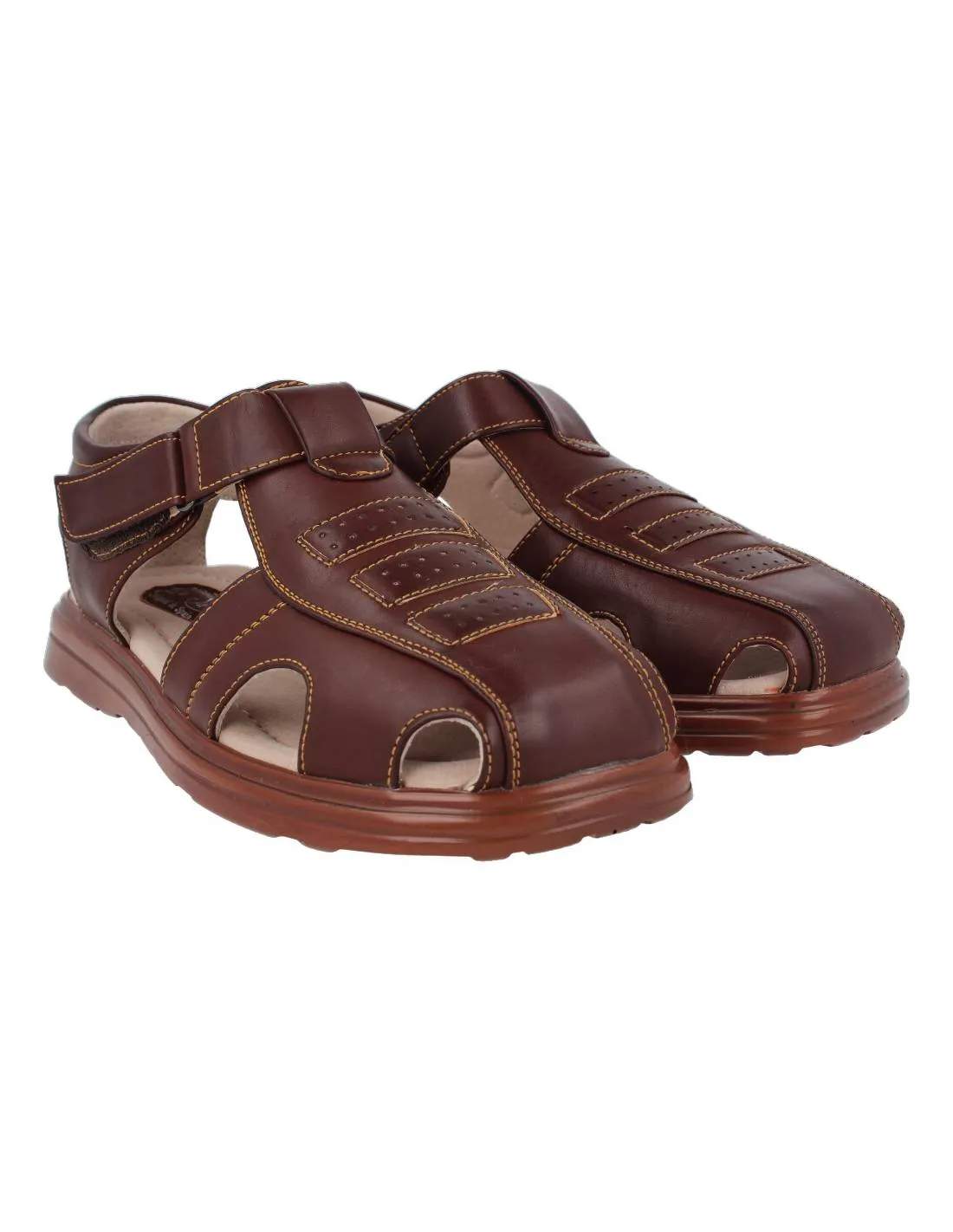 ZAPATTU  SANDALIA CANGREJERA VELCRO MARRóN