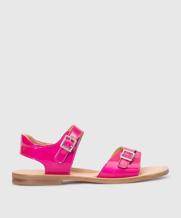 Zecchino D'oro Children's crimson patent leather sandals